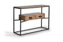 GINER Y COLOMER Console de style industriel en bois de manguier et métal